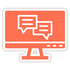 Online chat Vector Icon Design Illustration