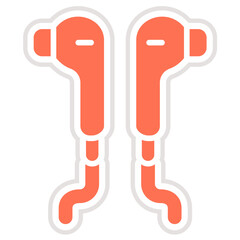 Earphone Vector Icon Design Illustration