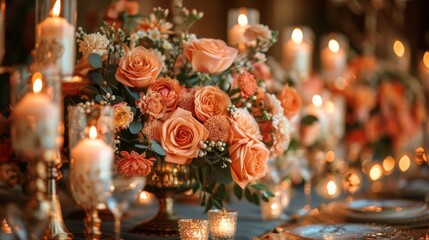 Beautiful wedding table decoration & wedding table setting 