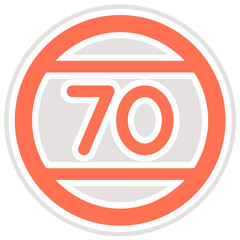 Speed limit Vector Icon Design Illustration