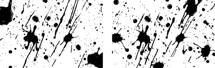grunge splatter stains pattern black - obrazy, fototapety, plakaty
