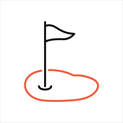 Golf  icon editable stock vector