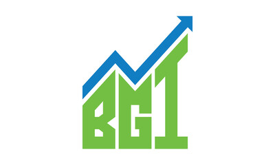 BGI financial logo design vector template.