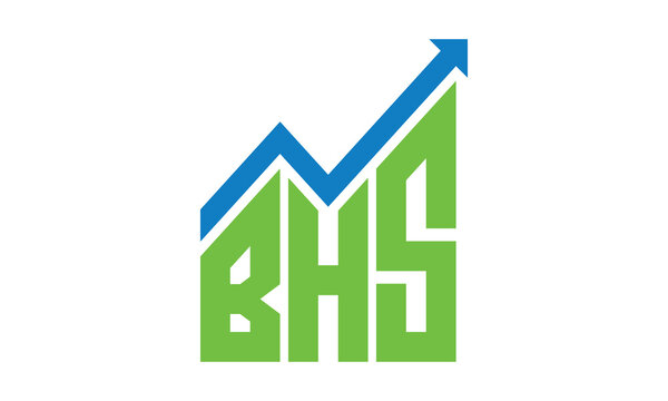 BHS financial logo design vector template.