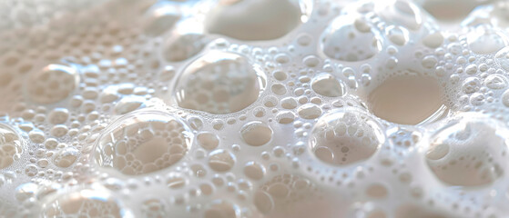 Abstract white soap foam bubbles texture wallpaper. - obrazy, fototapety, plakaty