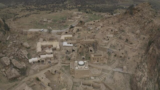 Aerial, Zriba El Alia, Abandoned Berber Village, Tunisia
