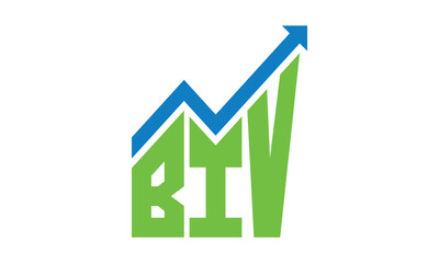 BIV financial logo design vector template.
