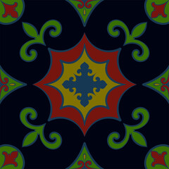background vintage mandala ornament  cramics, Geometric retro mosaic pattern