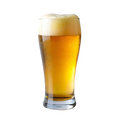 glass of beer isolated on transparent background