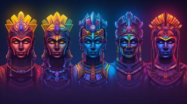 Mystic avatars in an ethereal cybernetic realm, quantum encryption melding with arcane circuits, generating technicolor dreams and mystic energies
