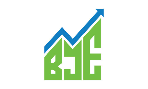 BJE financial logo design vector template.