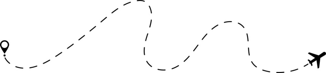 Airplane flight route