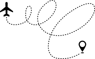 Airplane flight route