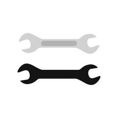 Wrench tool icon illustration isolated vector sign symbol in white background.