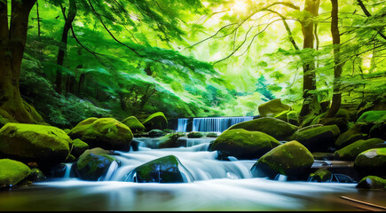 waterfall in the jungle