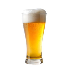 glass of beer isolated on transparent background