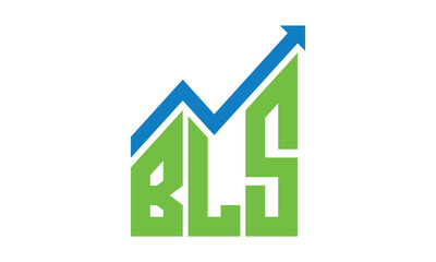 BLS financial logo design vector template.