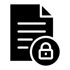 document with security password icon