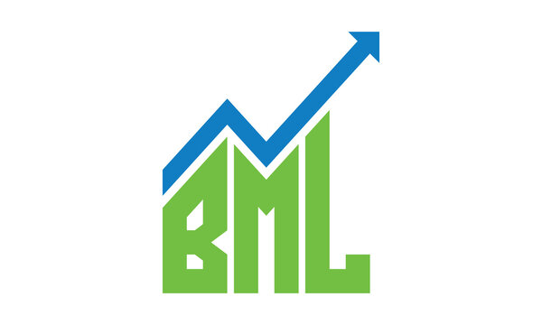 BML financial logo design vector template.