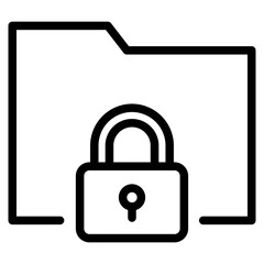 folder with security password icon