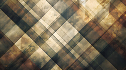 A grid of intersecting lines in muted earthy tones, forming an intricate pattern - obrazy, fototapety, plakaty