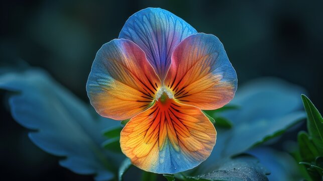 Pansy purple and yellow flower