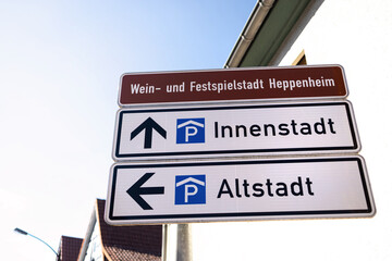 the historic german city of heppenheim city signs