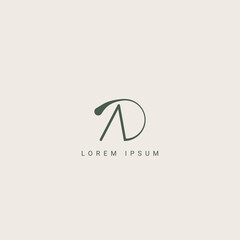 Minimal creative initial based ND logo and DN logo. Letter ND DN creative elegant monogram white color on black background