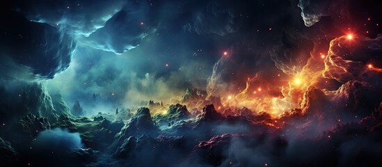 nebula and star formation in space - obrazy, fototapety, plakaty