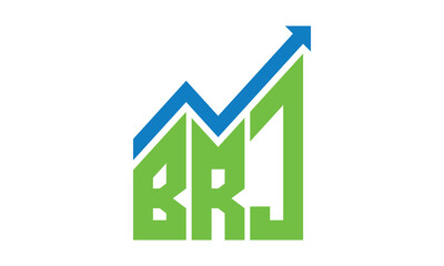 BRJ financial logo design vector template.