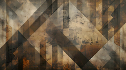 A symphony of subtle browns and beiges intertwine, crafting a mesmerizing tapestry of geometric...