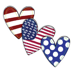 Obraz premium Patriotic Popsicle Patriotic Heart Fourth of July 4th of July Independence Day Bundle Files For Cricut