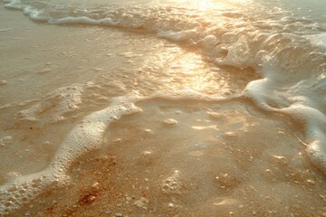 Glistening sand texture, evoking the calm serenity of the beach and the warmth of sunlight
