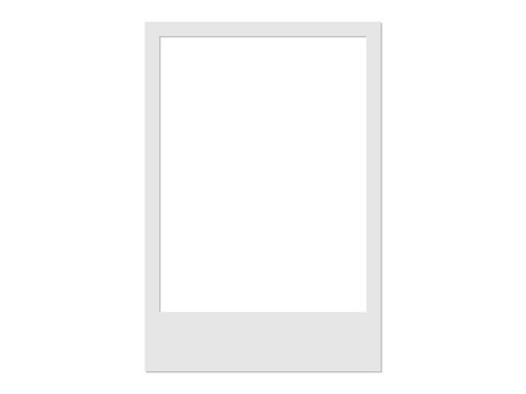 Blank vertical photo frame isolated on a white background. 3x4, 3 on 4 proportions.