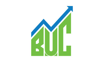 BUC financial logo design vector template.