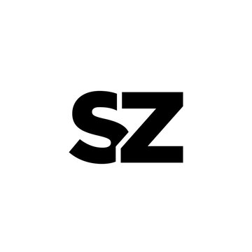 Letter S and Z, SZ logo design template. Minimal monogram initial based logotype.