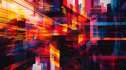 Abstract patterns inspired by urban architecture, bringing the vibrancy of the city into your home