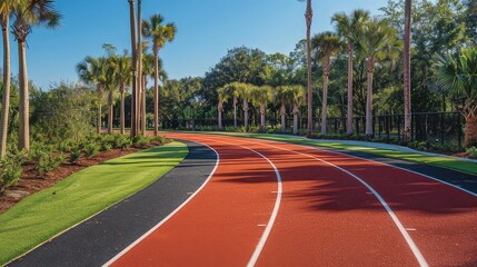 Unmatched Excellence Pristine Running Track with Smooth Surface Ready for Runners, Ideal Setting for Fitness Goals and Athletic Achievements
