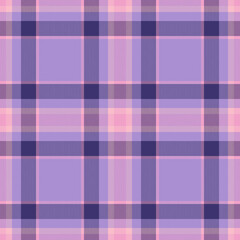 Plaid seamless pattern. Check fabric texture. Vector textile print.