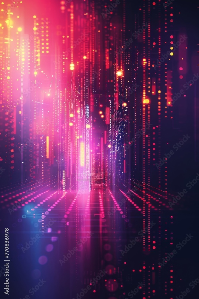Poster abstract ai technology background. creative banner concept for generative art in digital glitch styl