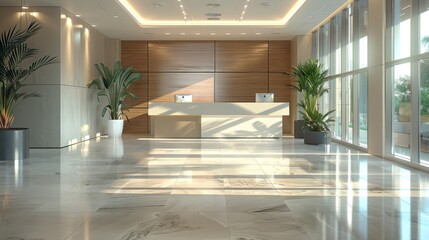 Fototapeta premium Interior of a modern office With Lobby and copy space