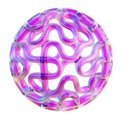 3d render iridescent holographic Modern fluid colorful gradient abstract shape geometry