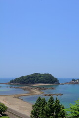 高知県宿毛市　晴天の咸陽島の風景