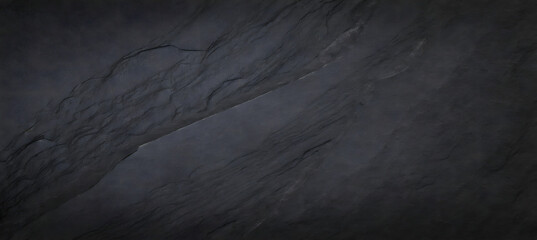 Dark grey black slate texture in natural pattern with high resolution for background. Generative AI.