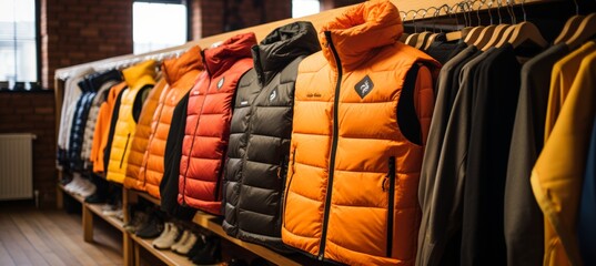 english countryside menswear store during the autumn winter season, highlighting the range of clothing