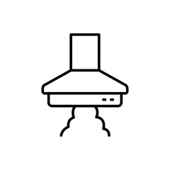 Range hood outline icons, minimalist vector illustration ,simple transparent graphic element .Isolated on white background