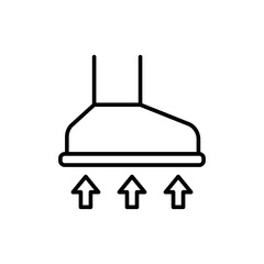 Obraz premium Range hood outline icons, minimalist vector illustration ,simple transparent graphic element .Isolated on white background