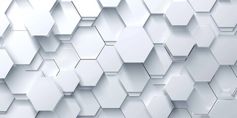 Abstract white hexagon background.  - obrazy, fototapety, plakaty