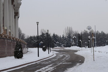 Almaty City 26 February 2024, Park of the first President, Kazakhstan