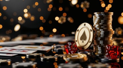 casino theme with bokeh background